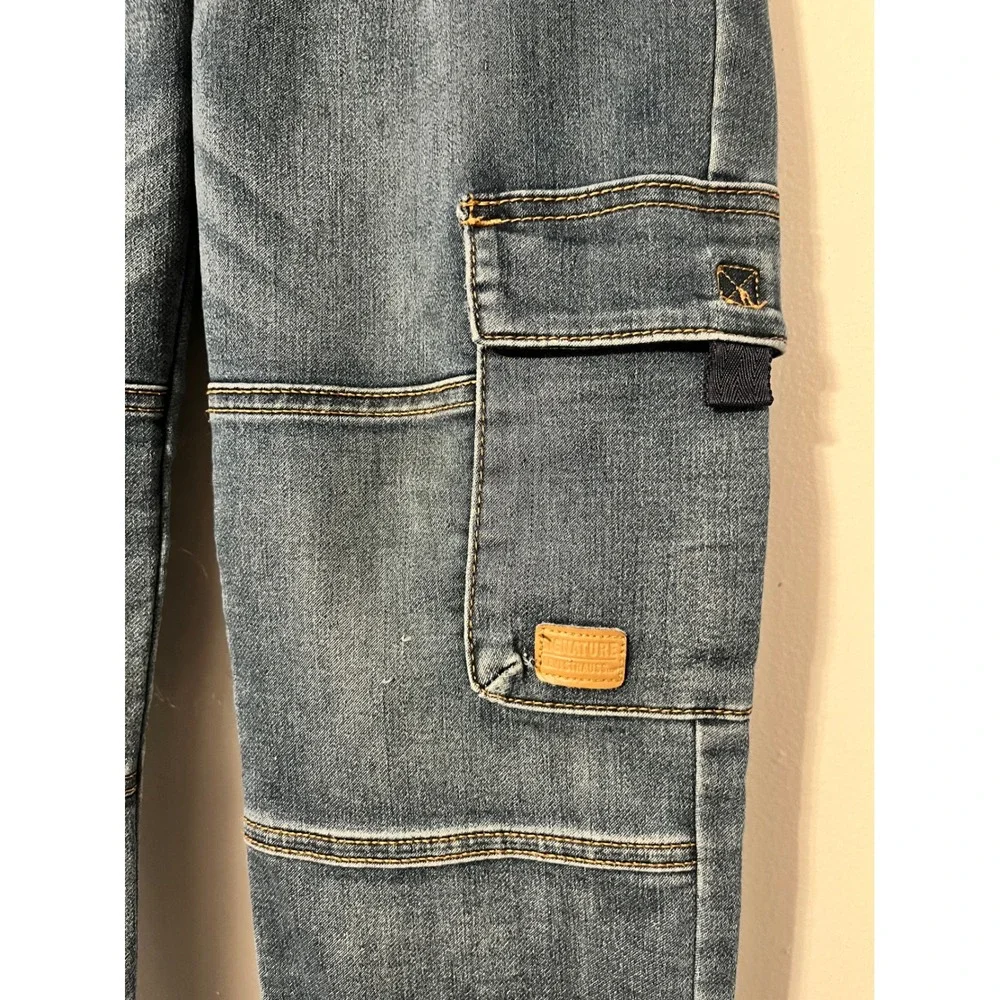 Signature by Levi Strauss Boys Medium Wash Jogger Cargo Jeans Size M 10-12